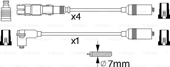 BOSCH 0 986 356 304 - Комплект проводів запалювання autocars.com.ua