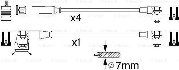 BOSCH 0 986 356 306 - Комплект проводів запалювання autocars.com.ua