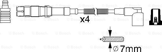 BOSCH 0 986 356 310 - Комплект проводов зажигания avtokuzovplus.com.ua