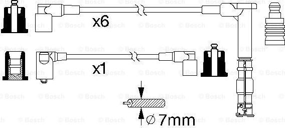 BOSCH 0 986 356 314 - Комплект проводів запалювання autocars.com.ua