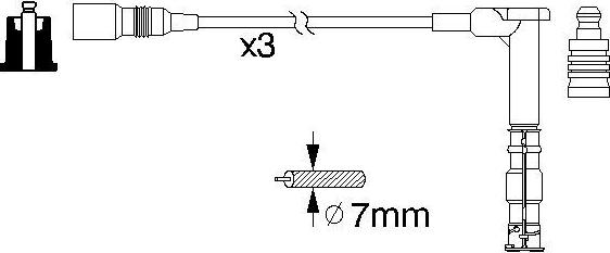 BOSCH 0 986 356 316 - Комплект проводів запалювання autocars.com.ua