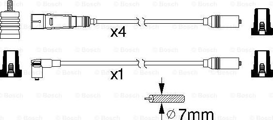 BOSCH 0 986 356 317 - Комплект проводов зажигания avtokuzovplus.com.ua