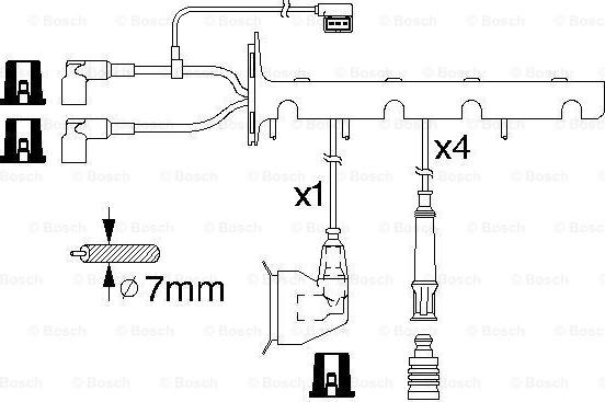 BOSCH 0 986 356 325 - Комплект проводів запалювання autocars.com.ua