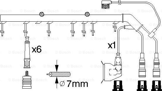 BOSCH 0 986 356 326 - Комплект проводів запалювання autocars.com.ua