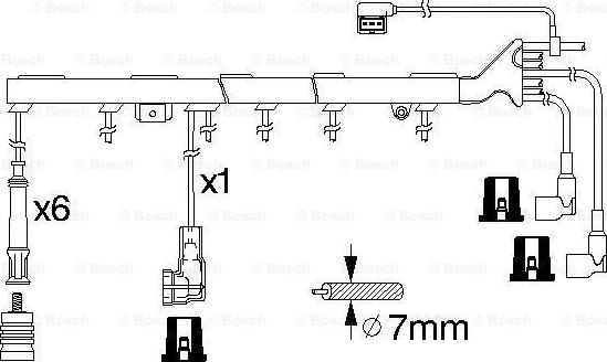 BOSCH 0 986 356 327 - Комплект проводів запалювання autocars.com.ua