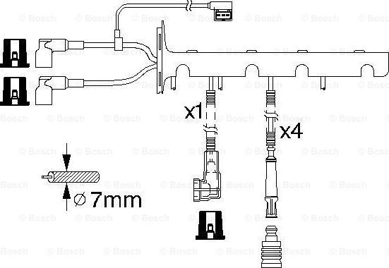 BOSCH 0 986 356 328 - Комплект проводів запалювання autocars.com.ua