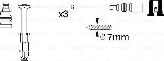 BOSCH 0 986 356 329 - Комплект проводів запалювання autocars.com.ua