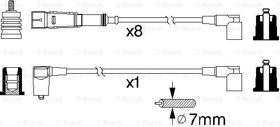 BOSCH 0 986 356 330 - Комплект проводов зажигания avtokuzovplus.com.ua