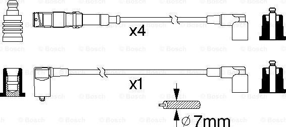 BOSCH 0 986 356 333 - Комплект проводів запалювання autocars.com.ua