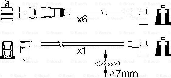 BOSCH 0 986 356 335 - Комплект проводів запалювання autocars.com.ua