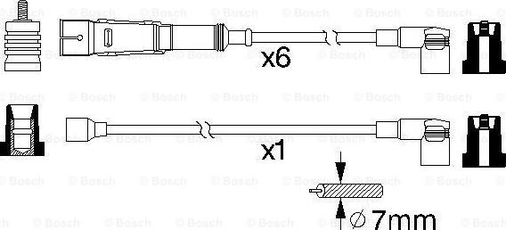 BOSCH 0 986 356 336 - Комплект проводів запалювання autocars.com.ua