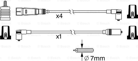 BOSCH 0 986 356 372 - Комплект проводов зажигания autodnr.net