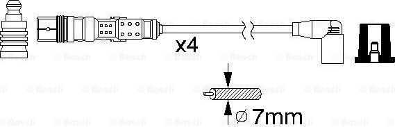 BOSCH 0 986 356 344 - Комплект проводов зажигания avtokuzovplus.com.ua