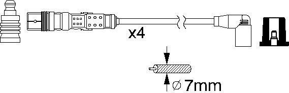 BOSCH 0 986 356 345 - Комплект проводів запалювання autocars.com.ua