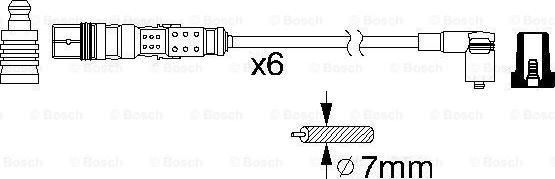 BOSCH 0 986 356 347 - Комплект проводів запалювання autocars.com.ua