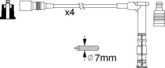 BOSCH 0 986 356 351 - Комплект проводів запалювання autocars.com.ua