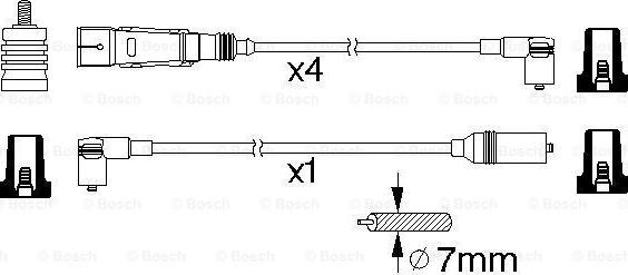 BOSCH 0 986 356 358 - Комплект проводів запалювання autocars.com.ua