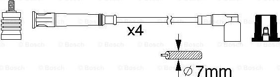 BOSCH 0 986 356 361 - Комплект проводов зажигания avtokuzovplus.com.ua