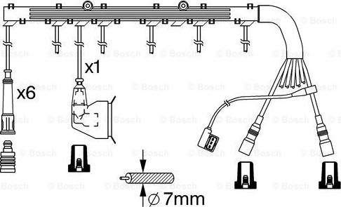 BOSCH 0 986 356 362 - Комплект проводів запалювання autocars.com.ua