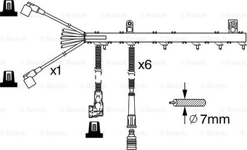 BOSCH 0 986 356 363 - Комплект проводів запалювання autocars.com.ua