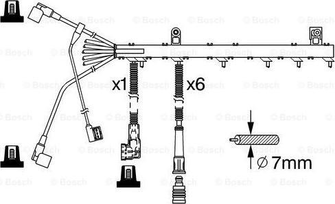 BOSCH 0 986 356 365 - Комплект проводів запалювання autocars.com.ua