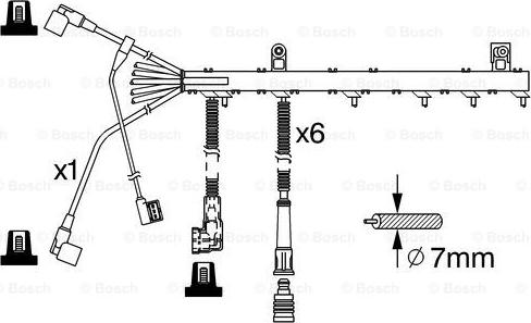 BOSCH 0 986 356 367 - Комплект проводів запалювання autocars.com.ua