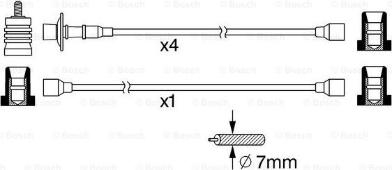 BOSCH 0 986 356 370 - Комплект проводів запалювання autocars.com.ua