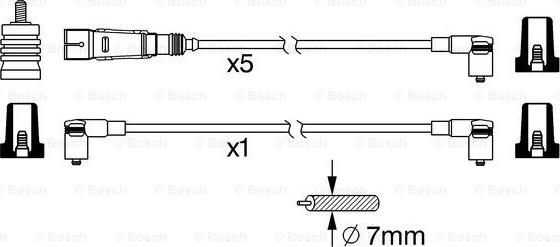 BOSCH 0 986 356 371 - Комплект проводів запалювання autocars.com.ua