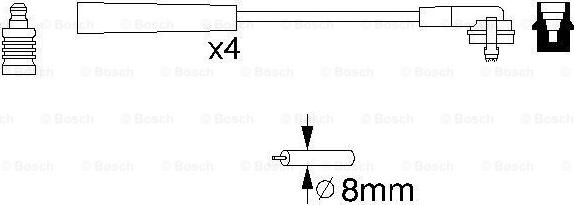 BOSCH 0 986 356 700 - Комплект проводів запалювання autocars.com.ua