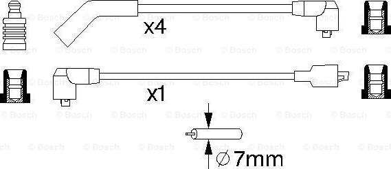 BOSCH 0 986 356 701 - Комплект проводів запалювання autocars.com.ua