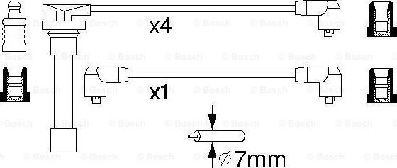 BOSCH 0 986 356 703 - Комплект проводів запалювання autocars.com.ua