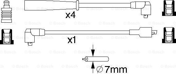 BOSCH 0 986 356 706 - Комплект проводів запалювання autocars.com.ua