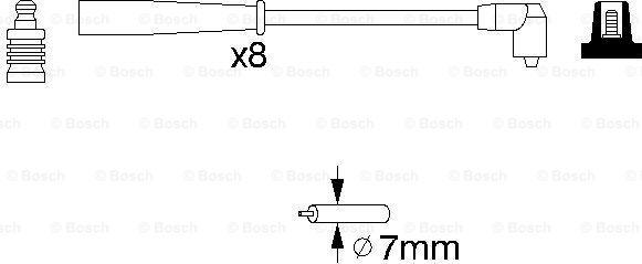 BOSCH 0 986 356 707 - Комплект проводів запалювання autocars.com.ua