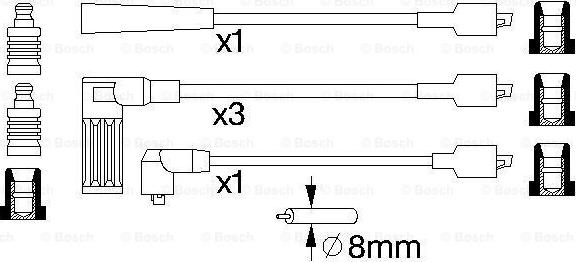 BOSCH 0 986 356 792 - Комплект проводів запалювання autocars.com.ua