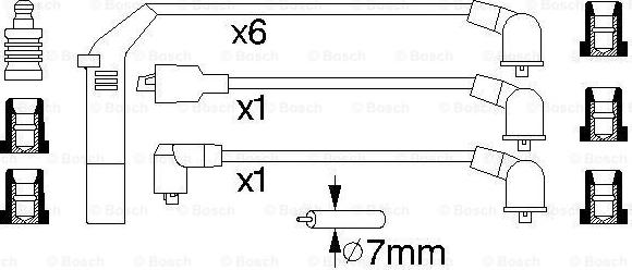 BOSCH 0 986 356 714 - Комплект проводів запалювання autocars.com.ua