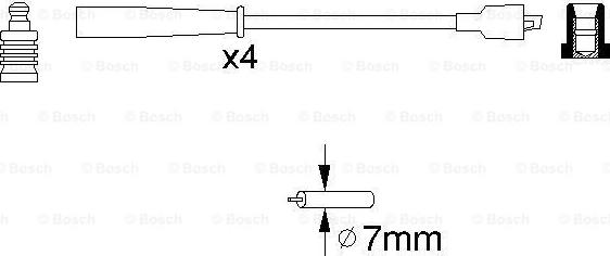 BOSCH 0 986 356 716 - Комплект проводів запалювання autocars.com.ua