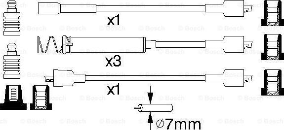 BOSCH 0 986 356 722 - Комплект проводов зажигания avtokuzovplus.com.ua