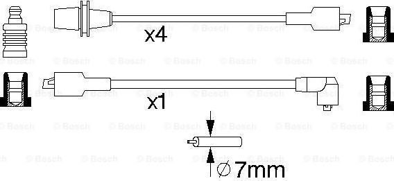 BOSCH 0 986 356 725 - Комплект проводів запалювання autocars.com.ua