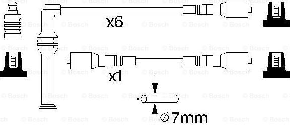 BOSCH 0 986 356 729 - Комплект проводів запалювання autocars.com.ua