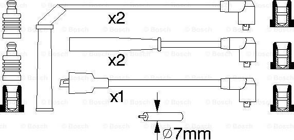 BOSCH 0 986 356 730 - Комплект проводов зажигания avtokuzovplus.com.ua