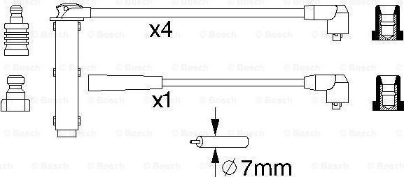 BOSCH 0 986 356 731 - Комплект проводів запалювання autocars.com.ua