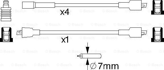 BOSCH 0 986 356 732 - Комплект проводів запалювання autocars.com.ua