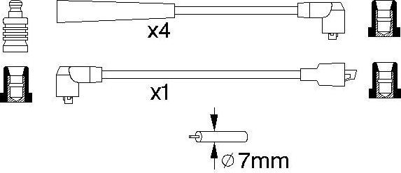 BOSCH 0 986 356 734 - Комплект проводів запалювання autocars.com.ua