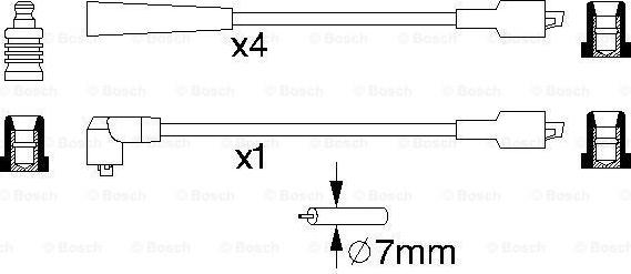 BOSCH 0 986 356 736 - Комплект проводов зажигания avtokuzovplus.com.ua