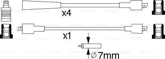 BOSCH 0 986 356 741 - Комплект проводов зажигания avtokuzovplus.com.ua