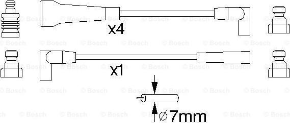 BOSCH 0 986 356 743 - Комплект проводів запалювання autocars.com.ua