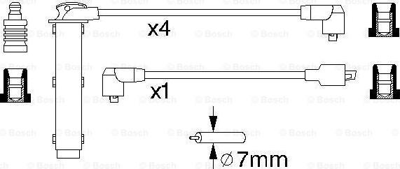 BOSCH 0 986 356 748 - Комплект проводів запалювання autocars.com.ua