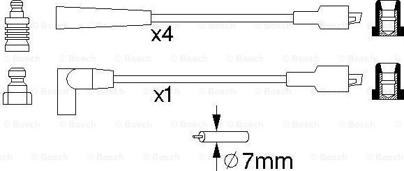 BOSCH 0 986 356 749 - Комплект проводов зажигания avtokuzovplus.com.ua