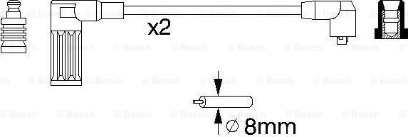 BOSCH 0 986 356 752 - Комплект проводов зажигания avtokuzovplus.com.ua