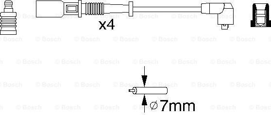 BOSCH 0 986 356 754 - Комплект проводов зажигания avtokuzovplus.com.ua